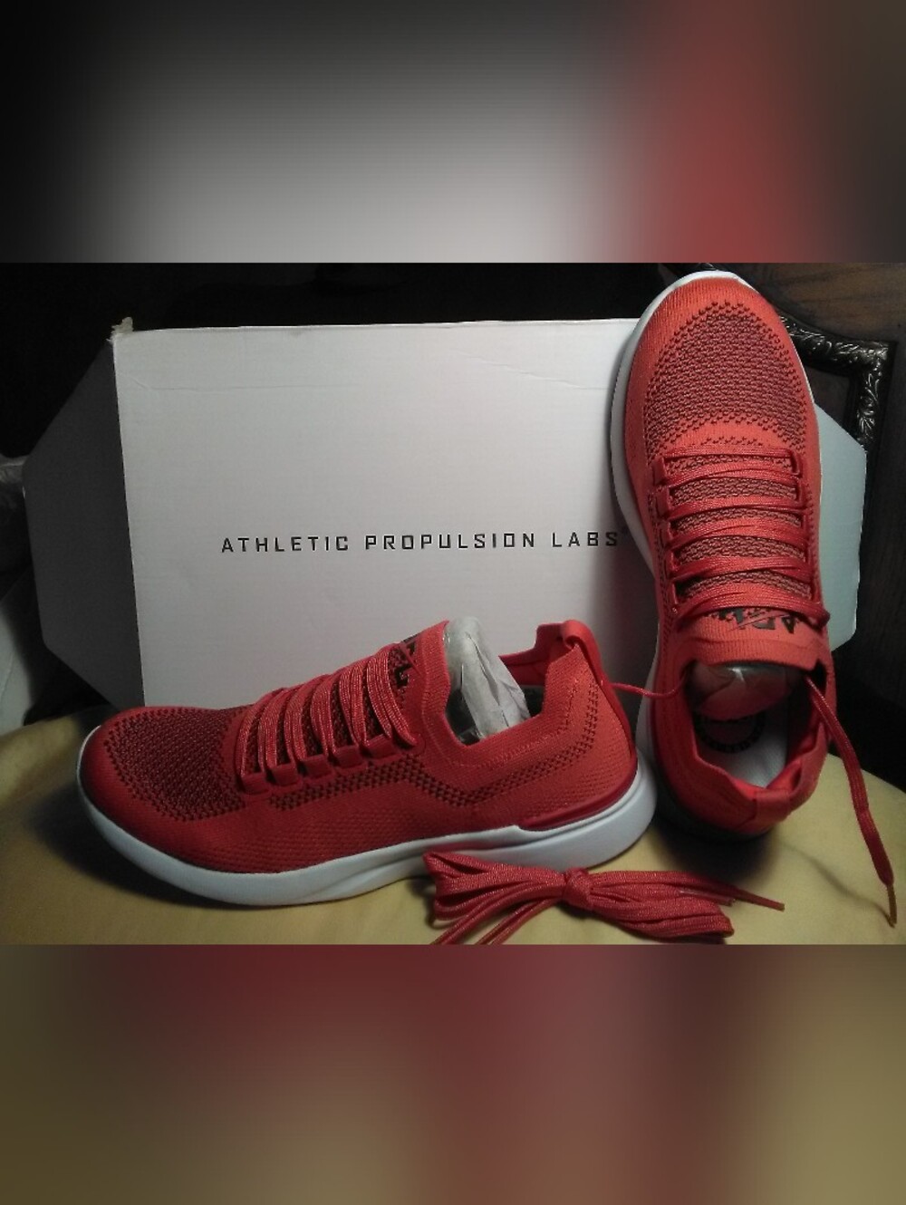 NIB LUX A.P.C Athletic Knit Trainer Red FLEXIBLE SOFT SOLE LIGHTWEIGHT SZ. 7.5